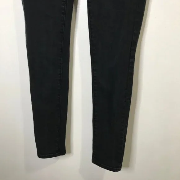American Eagle Outfitters Skinny Jeans 4R Regular Black Low Rise Stretch - Picture 3 of 10
